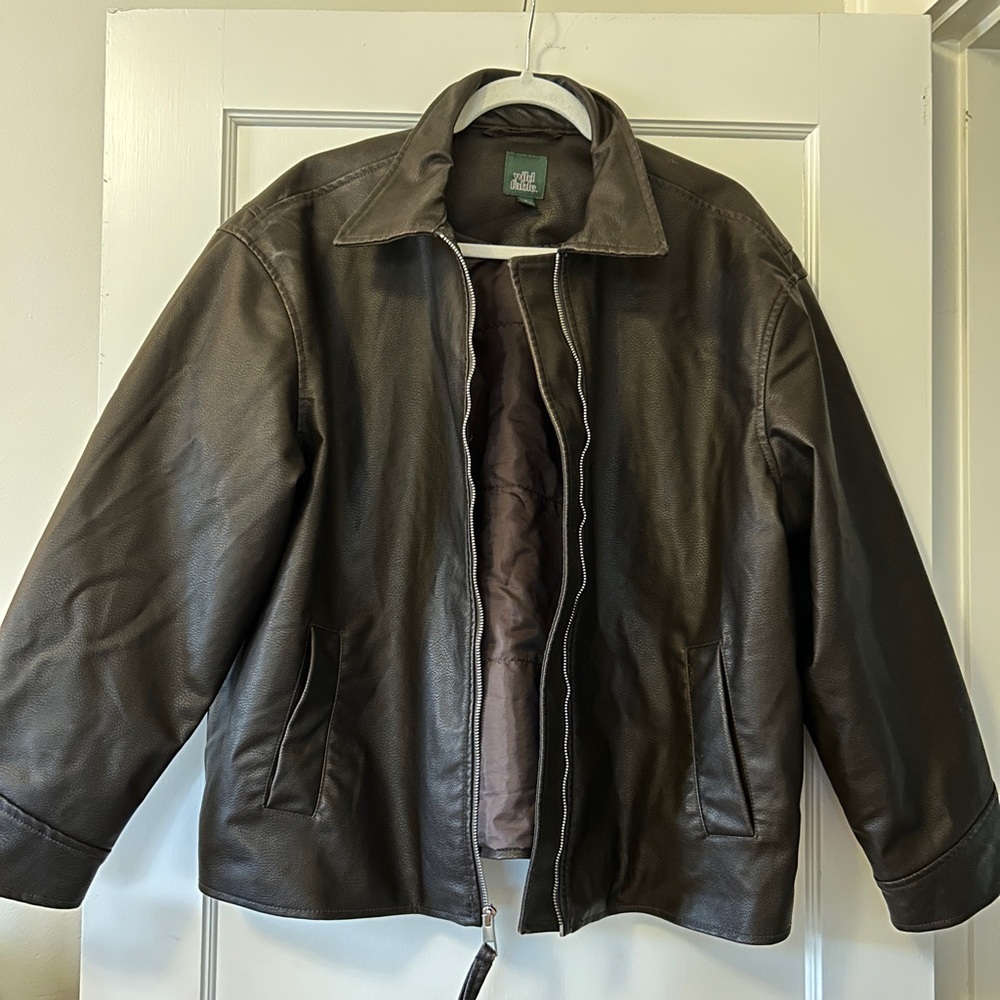 Wild Fable Dark Brown Leather Jacket - Picture 3 of 4